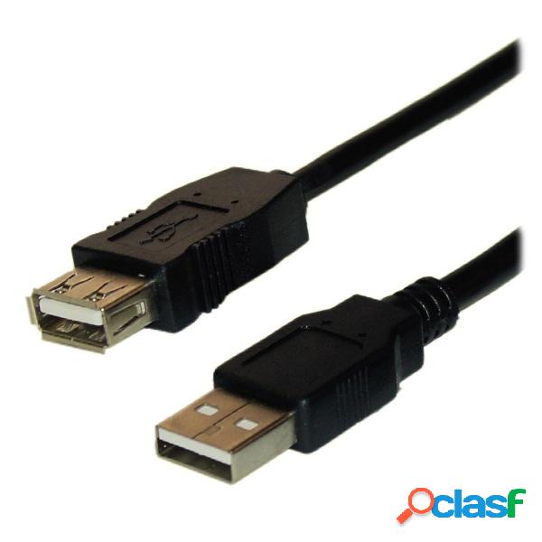 X-Case Cable USB A Macho - USB A Hembra, 1 Metro, Negro