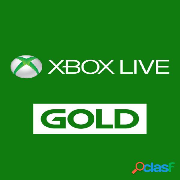 Xbox Live Gold, 1 Año, Físico