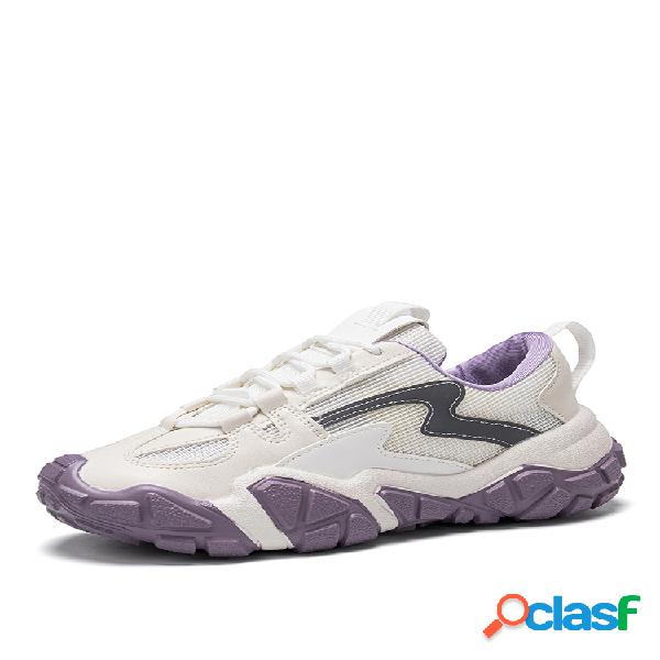 Zapatillas de deporte casuales antideslizantes de malla de