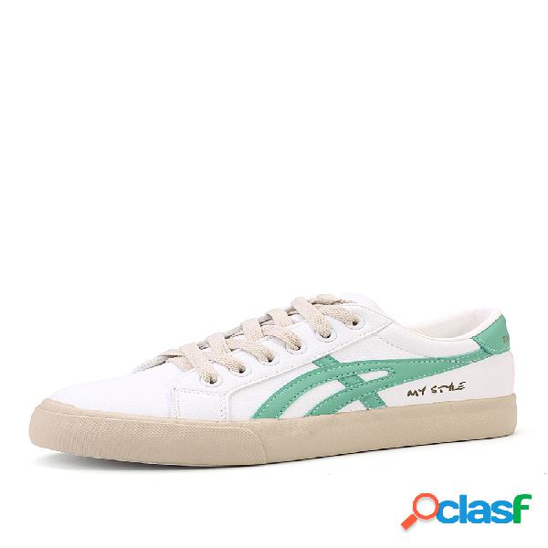 Zapatillas de deporte de punta redonda planas para vestir