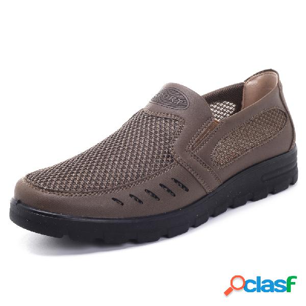 Zapatos casuales de malla de talla grande para hombres