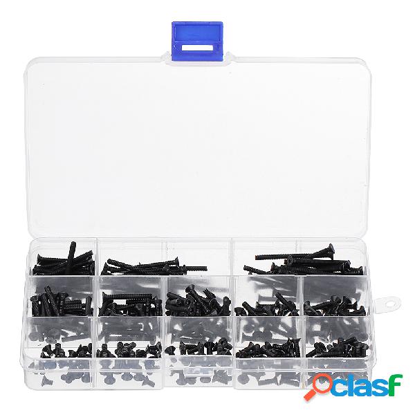 260Pcs M3 10.9 Grado Hexagonal de acero al carbono Con