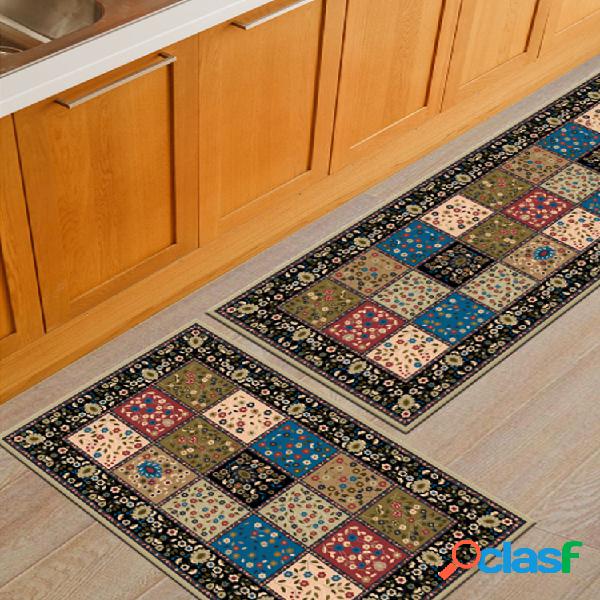 2Pcs / Set Alfombra para piso de cocina Alfombra