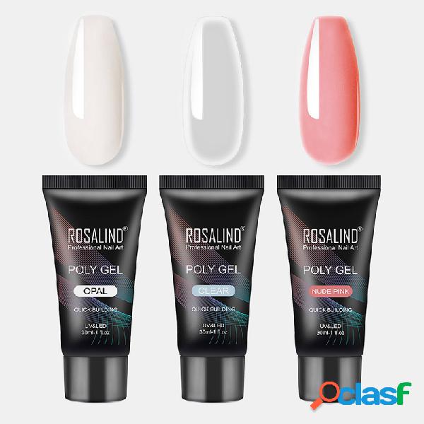 3 piezas de extensión de poliéster brillante Gel Kit Uñas