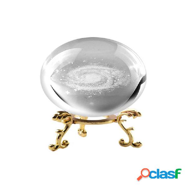6cm Láser Grabado 3D Bola de cristal de la galaxia Cristal