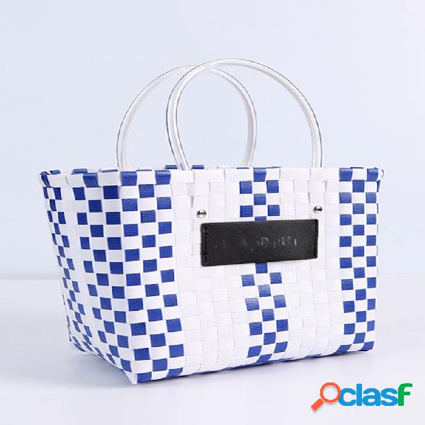 Basket Woven Bolsa Bolso nuevo Holiday Fresh Hand Bolsa