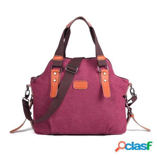 Bolso bandolera casual portátil de lona Bolso al hombro