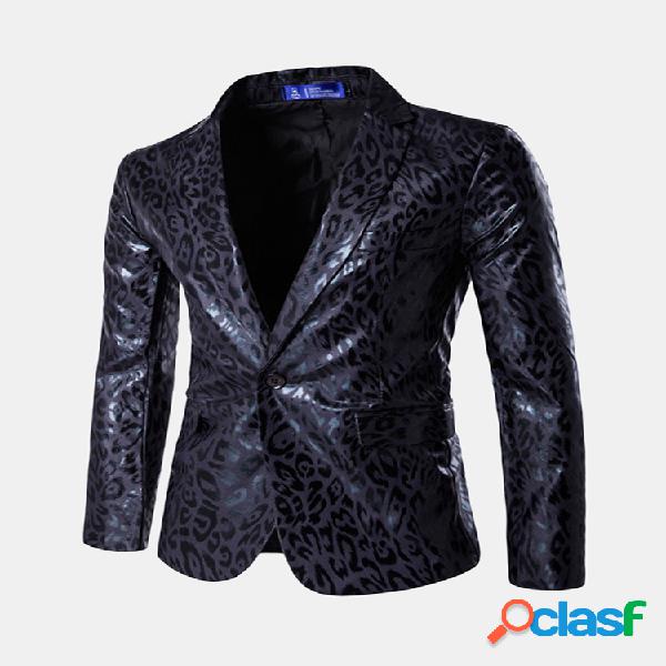 Business Delgado Traje Leopard Printing Boda Banquete Club