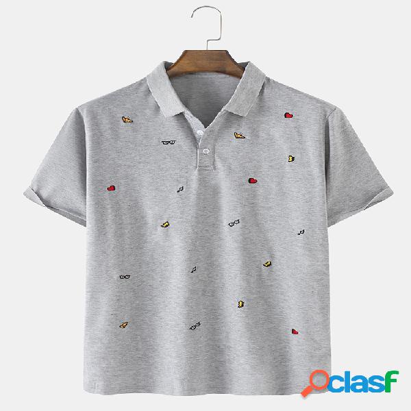 Camisas de golf ligeras transpirables sólidas bordadas 100%
