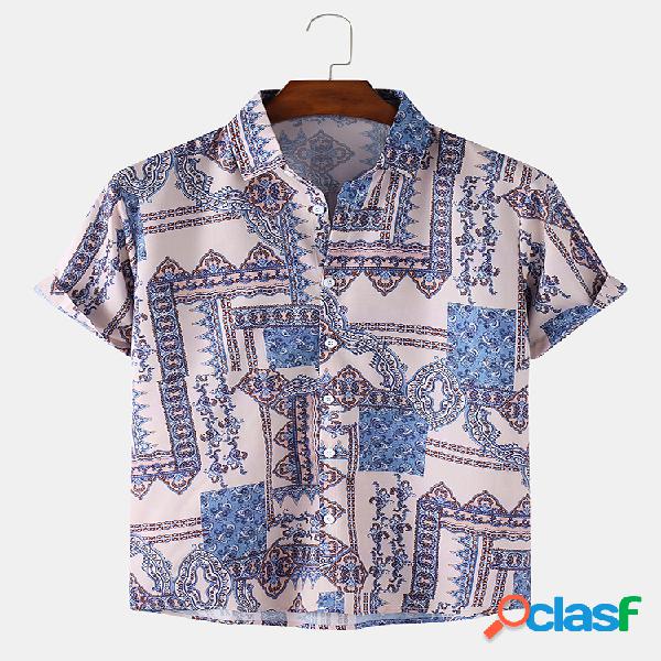 Camisas de manga corta diarias transpirables y finas con