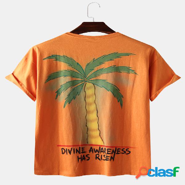 Camiseta de manga corta con estampado de árbol Coco Sun