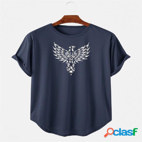Camisetas de manga corta con estampado animal para hombre,