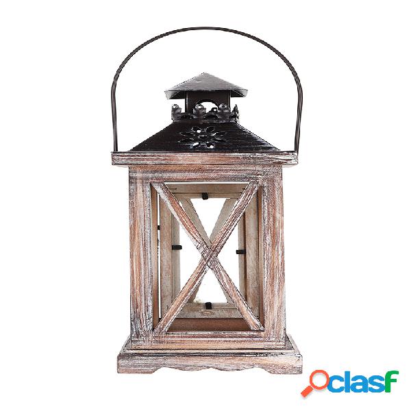 Candelero de madera vintage Linterna Boda Decoración