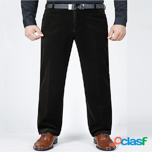 Casual de negocios de color sólido para hombre Pantalones