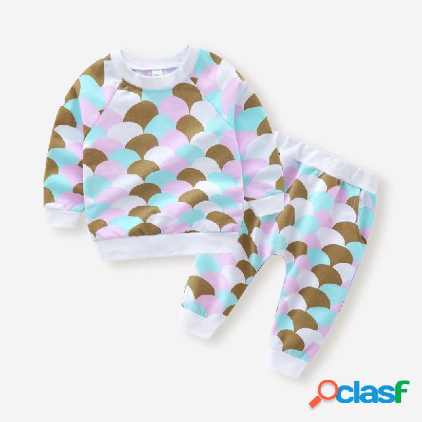 Conjunto de ropa casual de manga larga con estampado