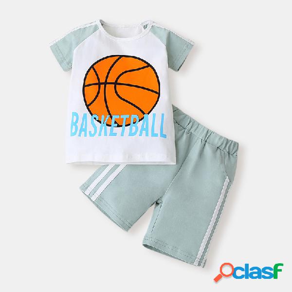 Conjunto de ropa de manga corta con estampado de fútbol