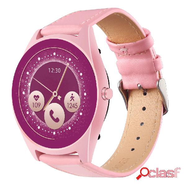 Correa de cuero de moda Mujer Reloj inteligente Pantalla