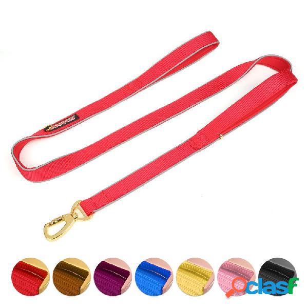 Correa de perro con doble mango Correa de nylon resistente