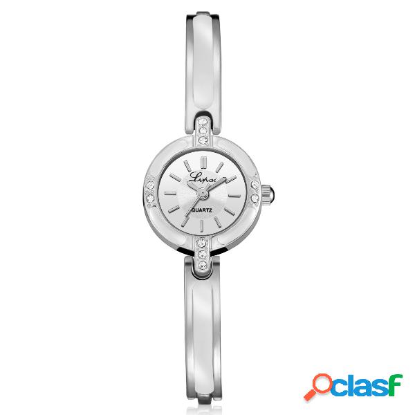 Crystal Diamond Mujer Reloj de pulsera Relojes de cuarzo de