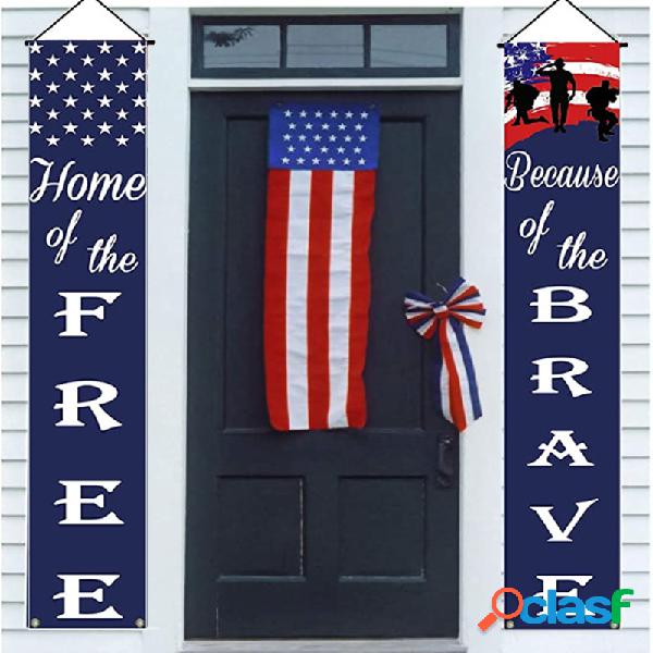 Día de la independencia americana Banner Yard Interior al