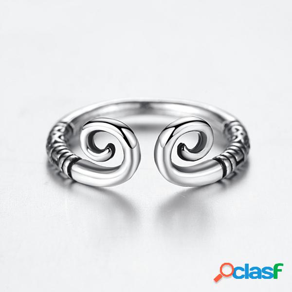 Golden Hoop Monkey King Antique Silver Anillos ajustables a