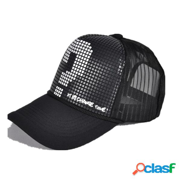 Gorra casual estilo hip-hop de malla con visera Gorra de