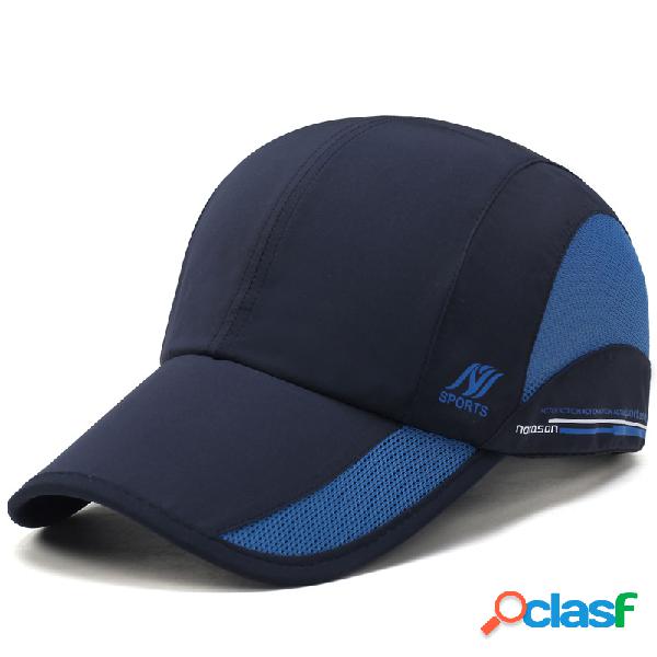 Gorra de béisbol deportiva impermeable de secado rápido