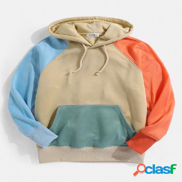 Hombre Colorful Sudaderas con capucha con bolsillos de