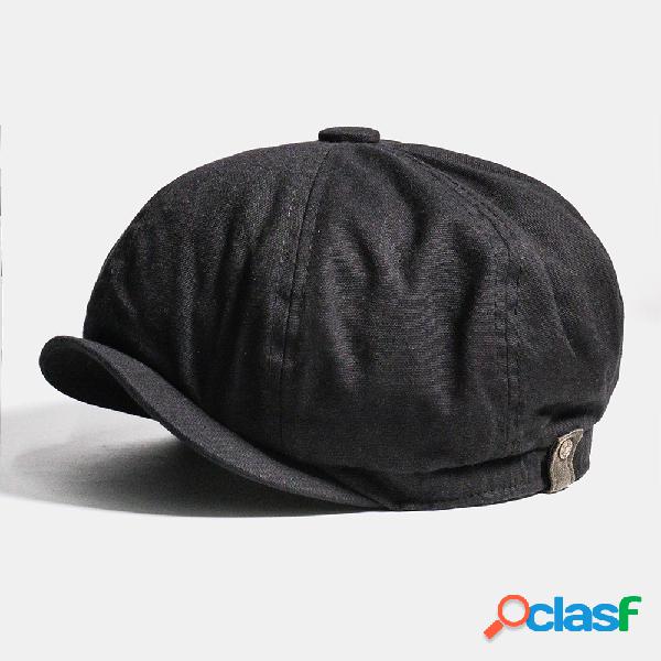 Hombres Algodón Newsboy Cap Cabbie Lvy Flat Sombrero