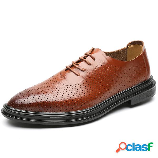 Hombres Hollow Transpirable Soft Sole Business Casual