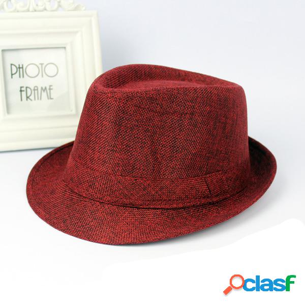 Hombres Mujer Sombrero ancho Panamá Sombreros Fedora Gorras