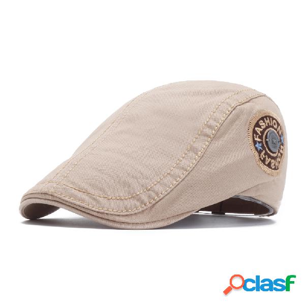 Hombres Mujer vendimia Algodón Bordado Boinas Gorras Casual
