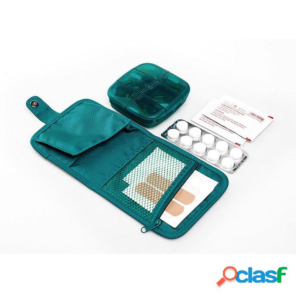 Honana HN-PB004 Viaje 6 Compartimientos Pill Box Portable