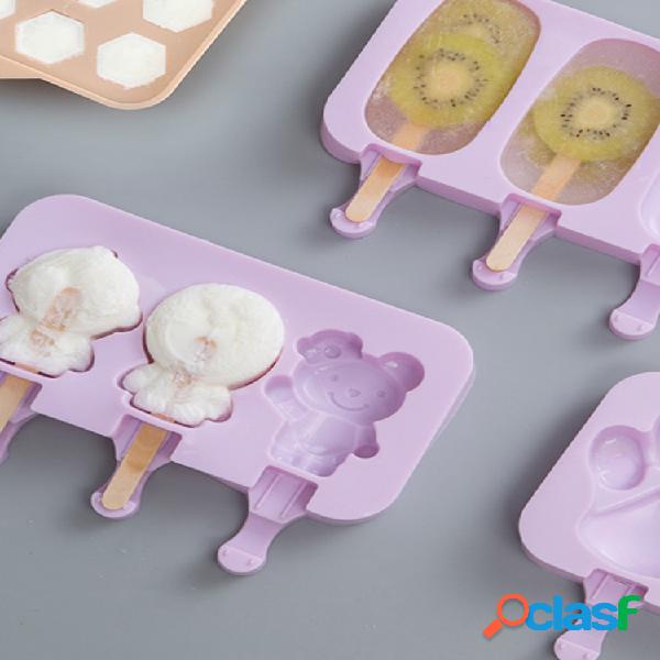 Ice Cream Ice Cream Mold Silicona Cartoon Homemade Popsicle