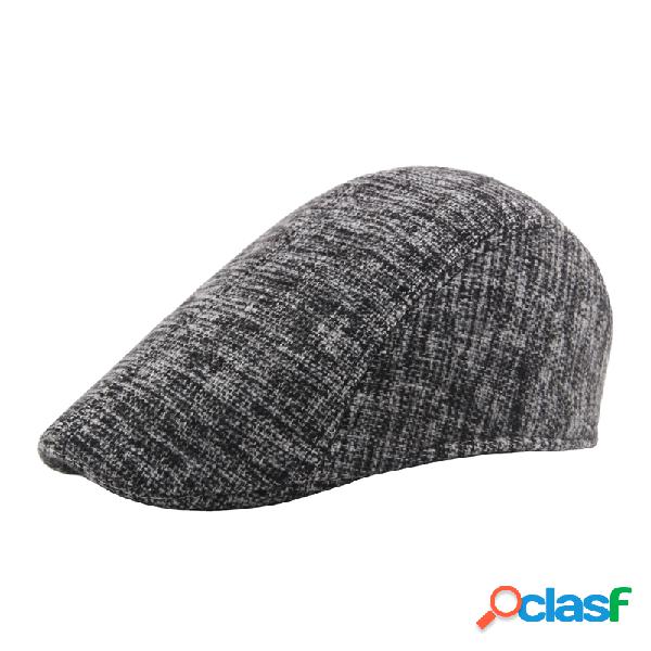 Invierno para hombre Espesar Gorro de lana cálido Casquillo