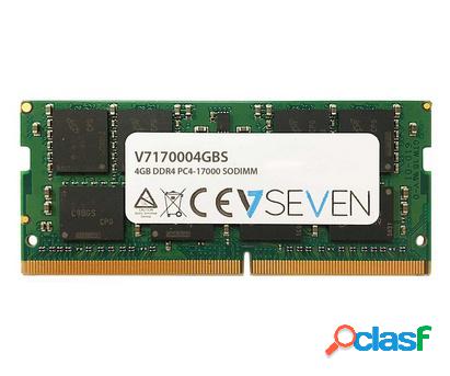 Memoria RAM V7 V7170004GBS DDR4, 2133MHz, 4GB, CL15, SO-DIMM