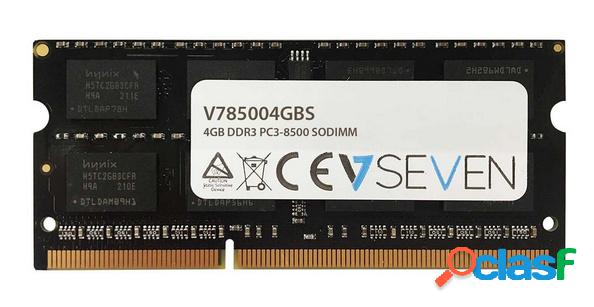 Memoria RAM V7 V785004GBS DDR3, 1066MHz, 4GB, SO-DIMM