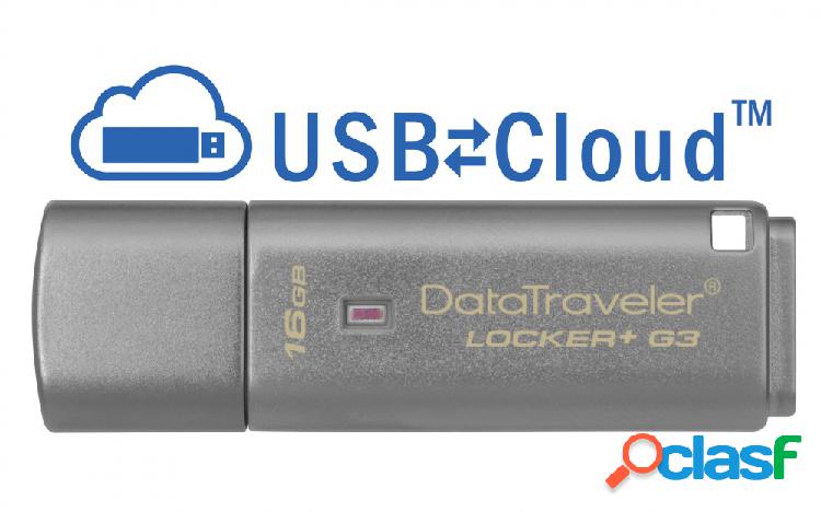 Memoria USB Kingston DataTraveler Locker+ G3, 16GB, USB 3.0,