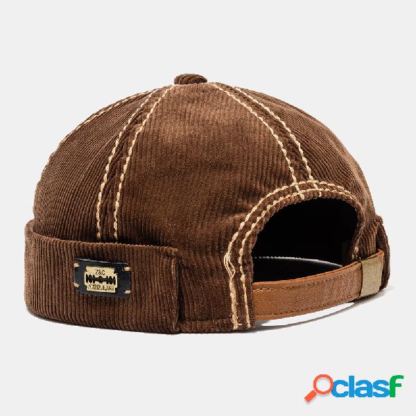 Men & Mujer Corduroy ajustable Cráneo Gorras Hombre