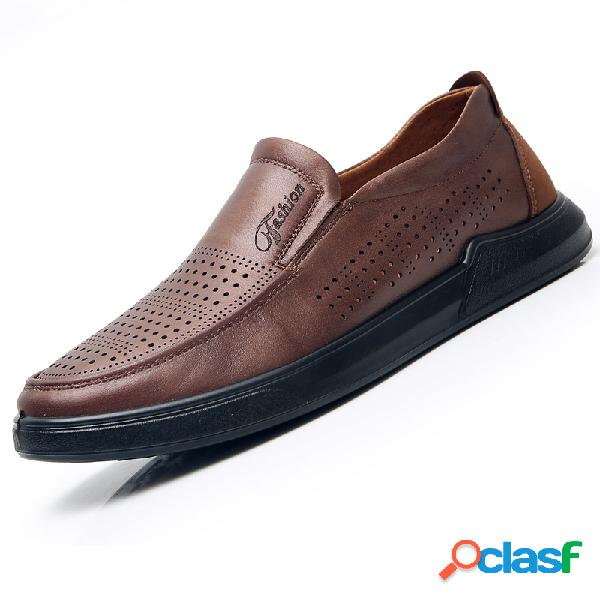 Men Old Peking Style Hole Light Weight Casual Shoes