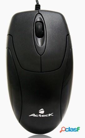 Mouse Acteck Óptico MO-200, Alámbrico, USB, 1000DPI, Negro