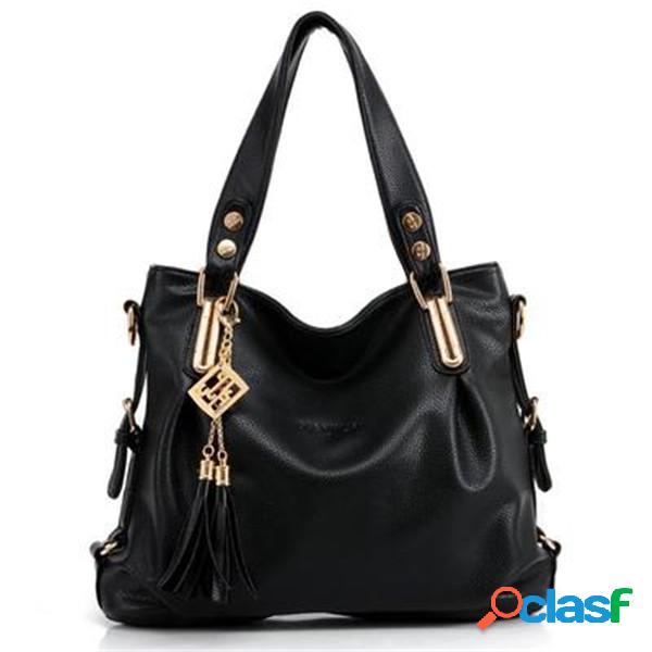 Mujer Bolso de hombro de cuero informal Colgante