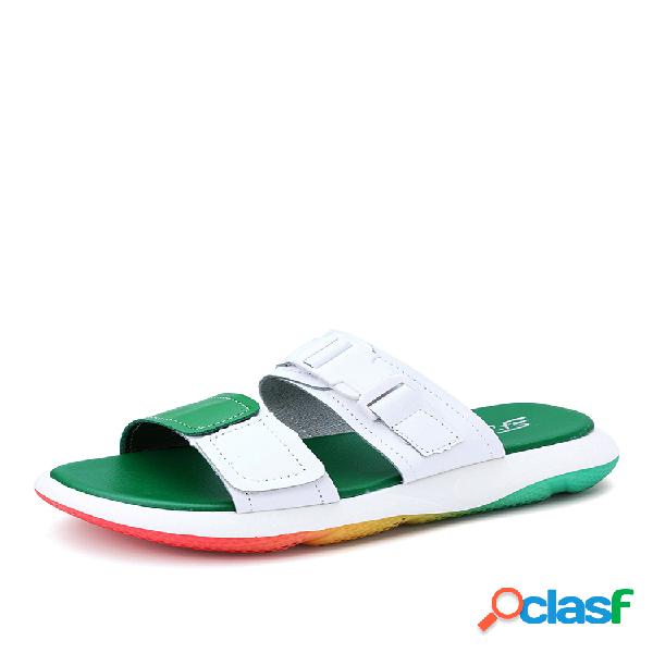 Mujer Colorblock Antideslizante Casual Rainbow Flat