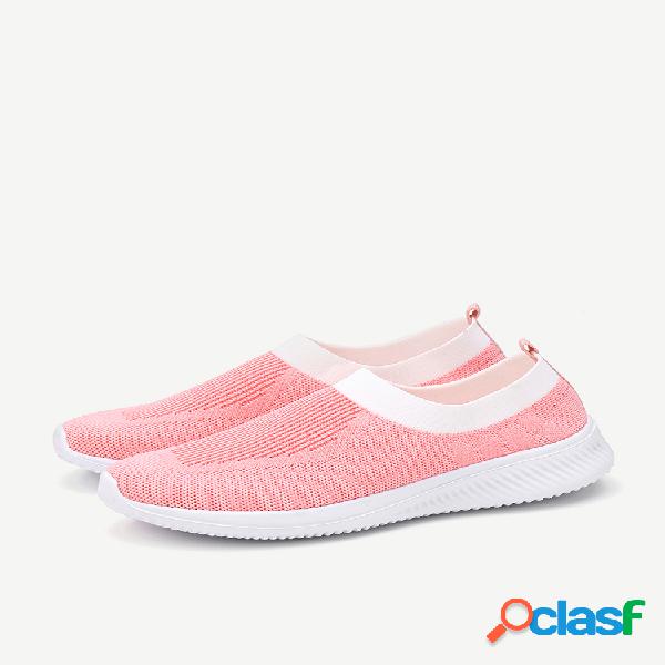 Mujer Knitted Comfy Soft Zapatillas deportivas informales