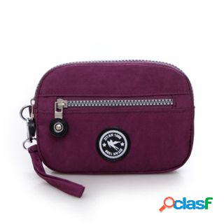 Mujer Nylon Pequeño Bolsa Monedero Monedero Teléfono Bolsa