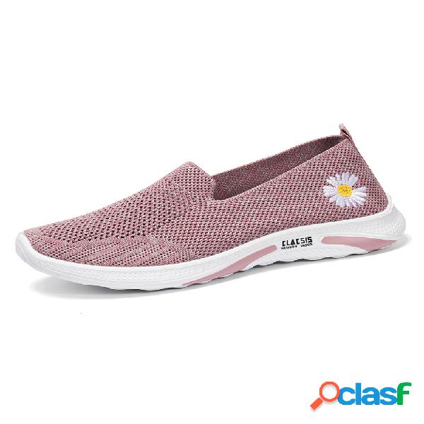 Mujer Soft Zapatillas cómodas de malla transpirable sin