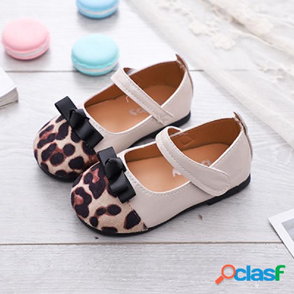 Niñas leopardo Bowknot decoración Gancho Loop preciosos