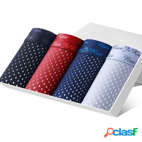 Pack de 4 bóxeres transpirables de malla de modal de talle