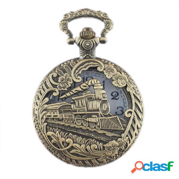 Patrón de tren hueco de Steampunk clásico reloj de