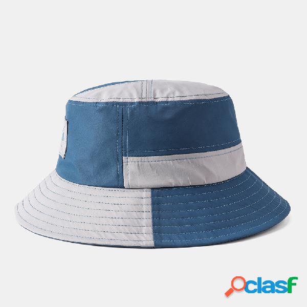 Pescador plegable transpirable con costuras azules Sombrero